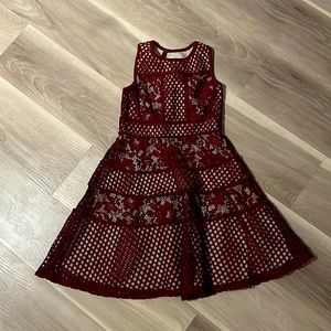 Red Lace Beautiful Dress
